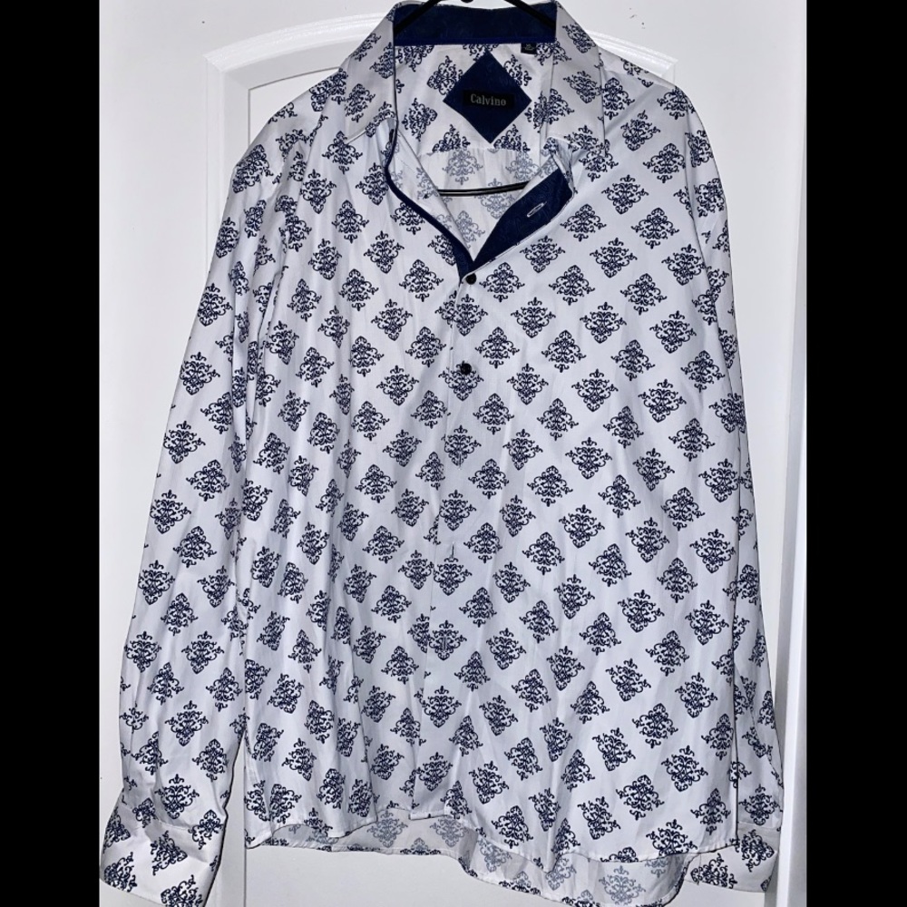 White and Blue dress shirt